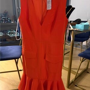 Mac Duggal Elegant Orange Sleeveless Dress